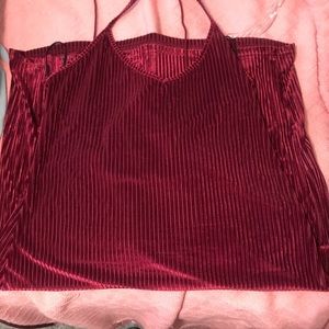 Tie back lace up ribbed velvet halter dress